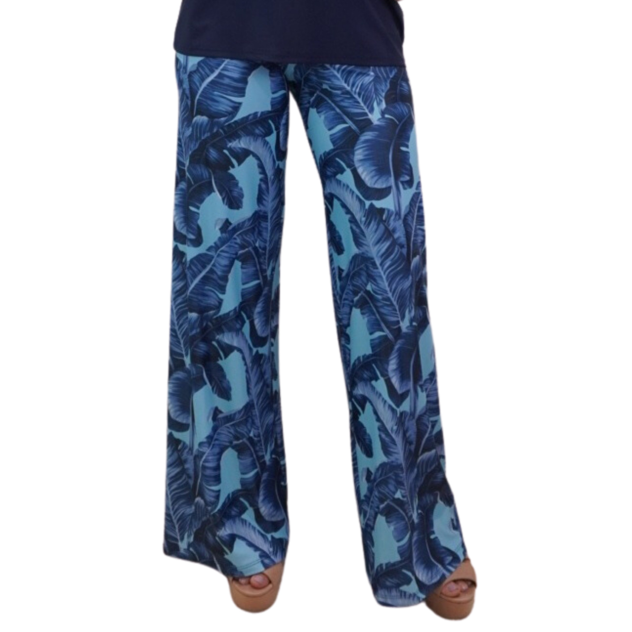 GRBOZC Women Loose Flowy Pants Tropical Print High Waisted Wide Leg Pockets  Pant Beach Vacation Lounge Palazzo Trousers : : Sports & Outdoors